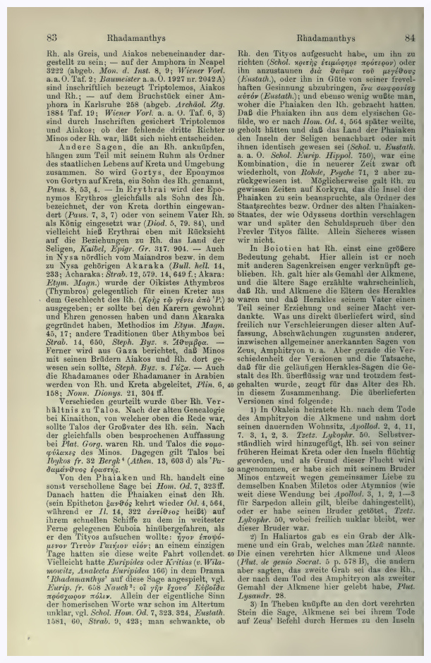 Mythologischer Kontext Rhadamanthys, Teil 4